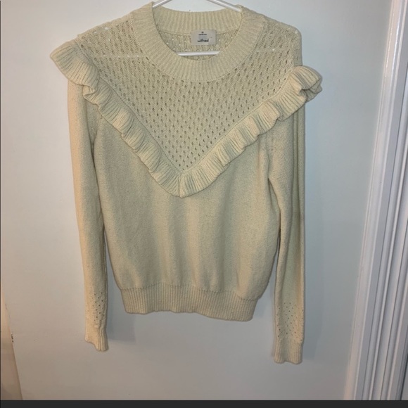 Wilfred // Cotton Ruffle Sweater Cream XS - Picture 2 of 4